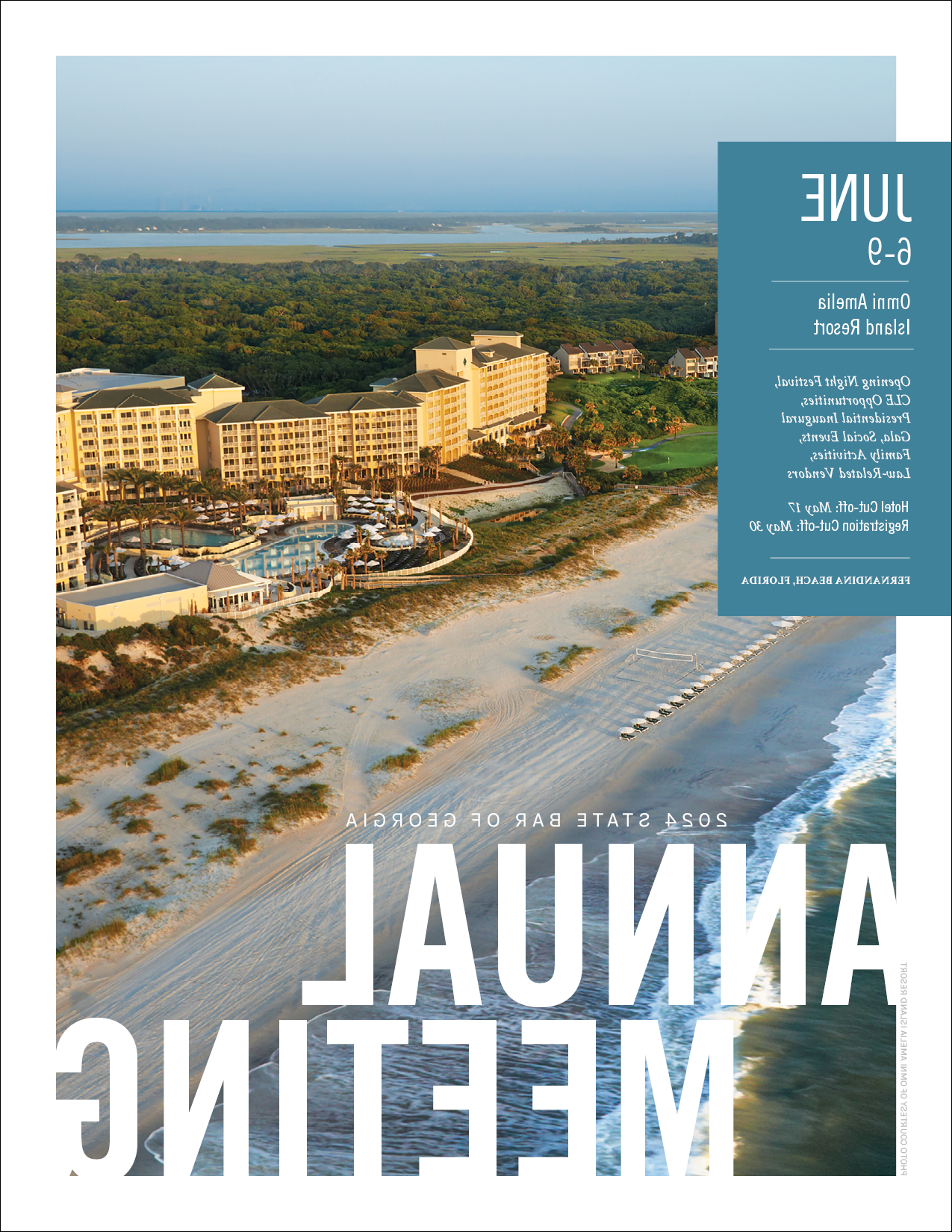 Photo of Omni Amelia Island Resort in Fernandina Beach, Florida, with the beach and ocean to the left